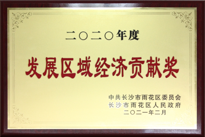 2020年度發(fā)展區(qū)域經(jīng)濟貢獻獎
